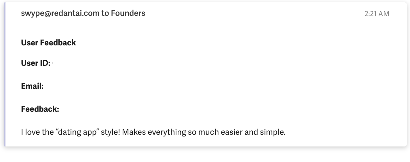 User Feedback