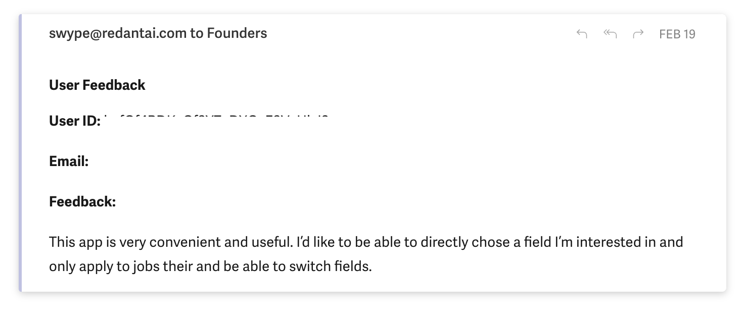 User Feedback