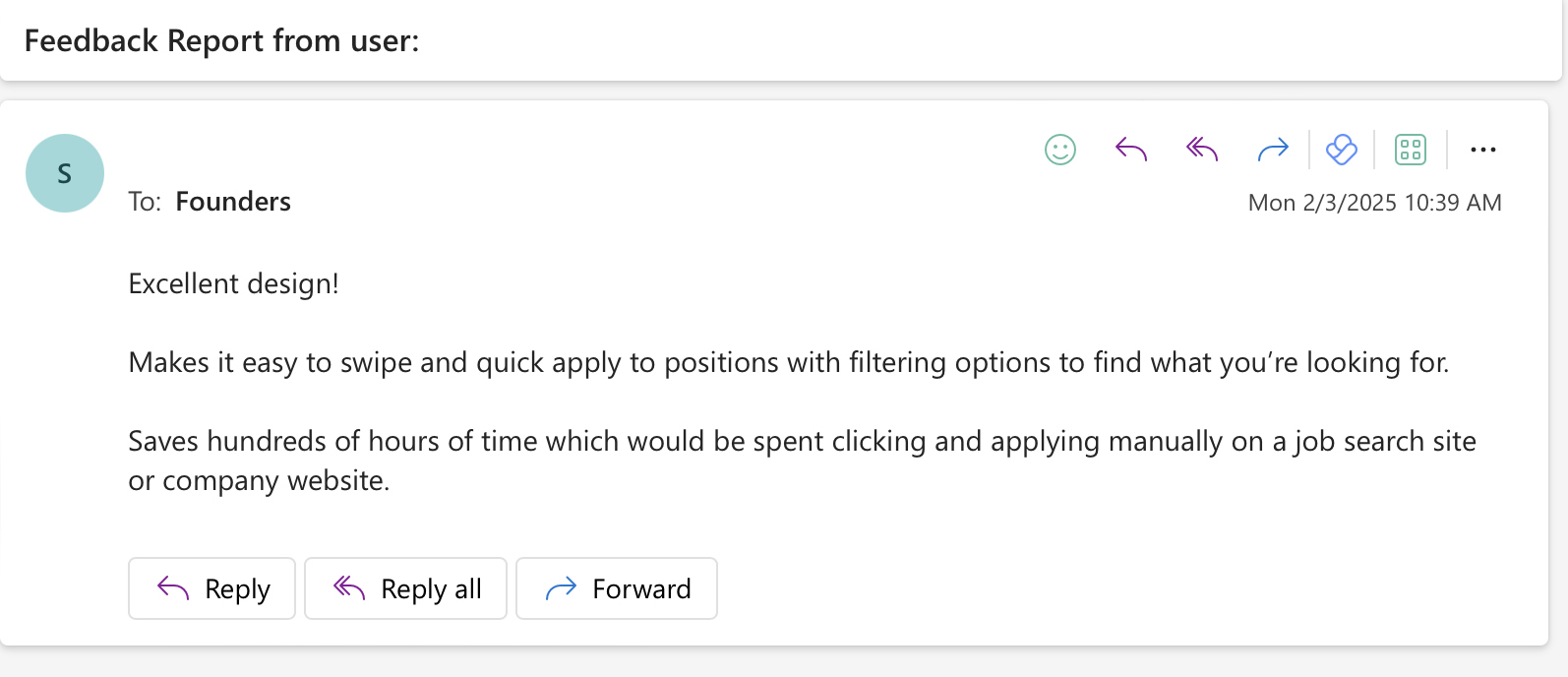 User Feedback